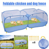 Foldable Double Room Cage Fence Tent Portable Breathable for Chick Rabbit Small Pet Outdoor