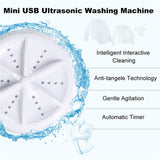 Upgraded 2022 Mini Portable Ultrasonic Folding Washing Machine Turbo USB Drive to Remove Dirt Washing Machine Laundry Cleaning