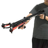 New Upgraded! Enhanced Edition! Semi-Automatic Powerful Slingshot Rifle Portable Slingshot Bow for Outdoor Hunting and Shooting
