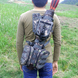 Awesome Tactical Nylon Arrow Quiver Set with Molle System Bag for Recurve/Compound bow Archery Hunting Shooting