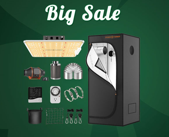 Big Sales! SF1000 LED Grow Light+70x70x160cm Grow Tent Kits with Carbon Filter For Indoor VEG Plants Flowers
