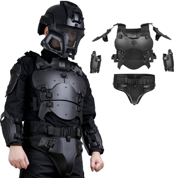 High Quality!Tactical Military Armor Fullbody Suit Set Outdoor Multi Detachable Vests for Hunting Airsoft Shooting CS Wargame Protective Equipment