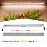 LED Grow Light 220V 75 LEDs 50cm LED Grow Tube 2-12pcs with EU Plug Sunlike Full Spectrum For indoor Flower Rack Plants Growing.